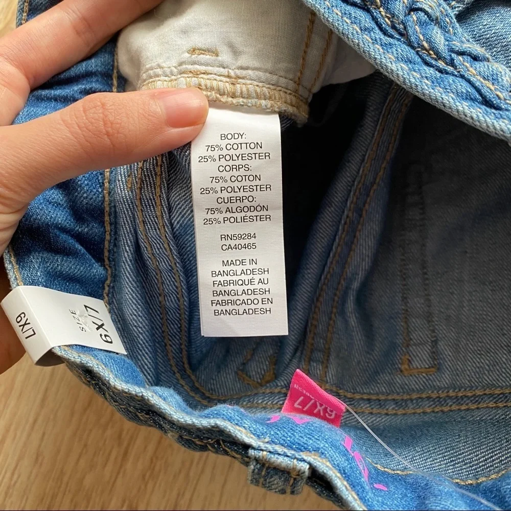 ⭐️3/$25 The Children’s Place Denim Shorts Braided Waist